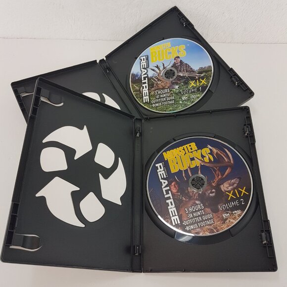 Set of 2 Hunting DVDs Realtree Monster Bucks XIX Volumes 1 & 2 - Picture 2 of 4